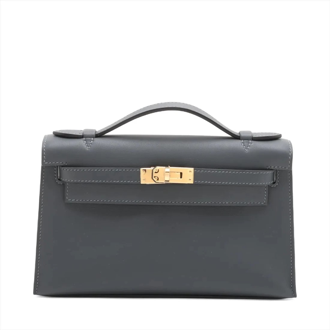 HERMES POCHETTE KELLY MINI VEAU SWIFT GRIMISTY GOLD: Hermes Pochette Kelly Mini Veau Swift Grimisty Gold Brand: Hermès Type: Hand bag Material: Veau Swift Color: Grimisty Size: Height:5.1inch Length:8.5inch Depth:2.8inch Handle height:0.6inch Access