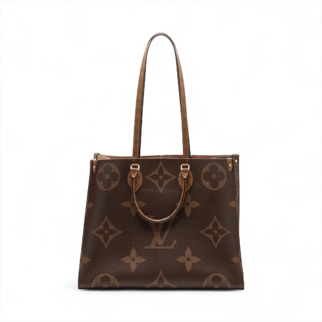 LOUIS VUITTON MONOGRAM GIANT ON THE GO GM BROWN: Louis Vuitton MONOGRAM GIANT On the Go GM Brown Brand: Louis Vuitton Type: Tote bag Material: none Color: Brown Size: Height:12.8inchLength:16.3inchDepth:6.9inch Accessories: None Accessor
