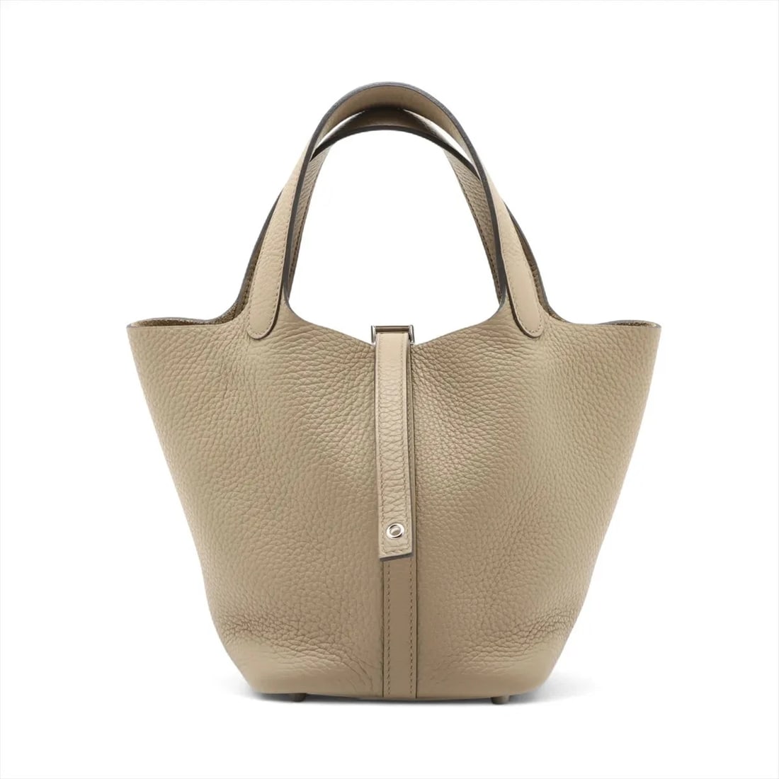 HERMES PICOTIN LOCK 18 PM TAURILLON CLEMENCE BEIGE: Hermes Picotin Lock 18 PM Taurillon Clemence beige Brand: Hermès Type: Hand bag Material: Taurillon Clemence Color: beige malfa Size: Height:7.3inchLength:7.1inchDepth:5.3inch Accessories: None