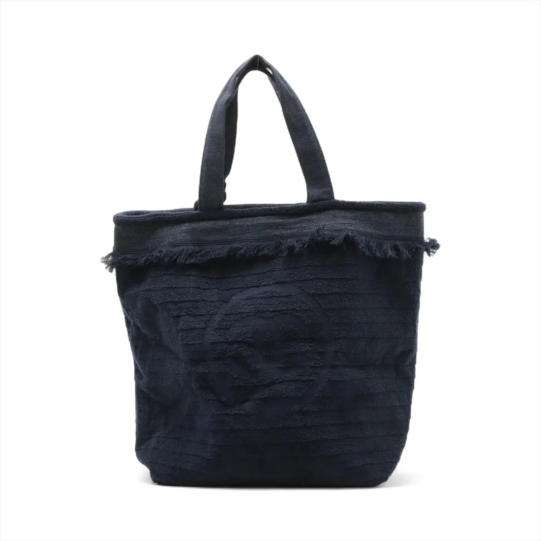 CHANEL COCO MARK PILE TOTE BAG BEACH BAG NAVY BLUE SILVER: Chanel Coco Mark Pile Tote bag Beach Bag Navy Blue Silver Brand: Chanel Type: Tote bag Material: Pile Color: Navy Blue Size: Height:16.9inchLength:13.2inchDepth:7.3inch Accessories: None A