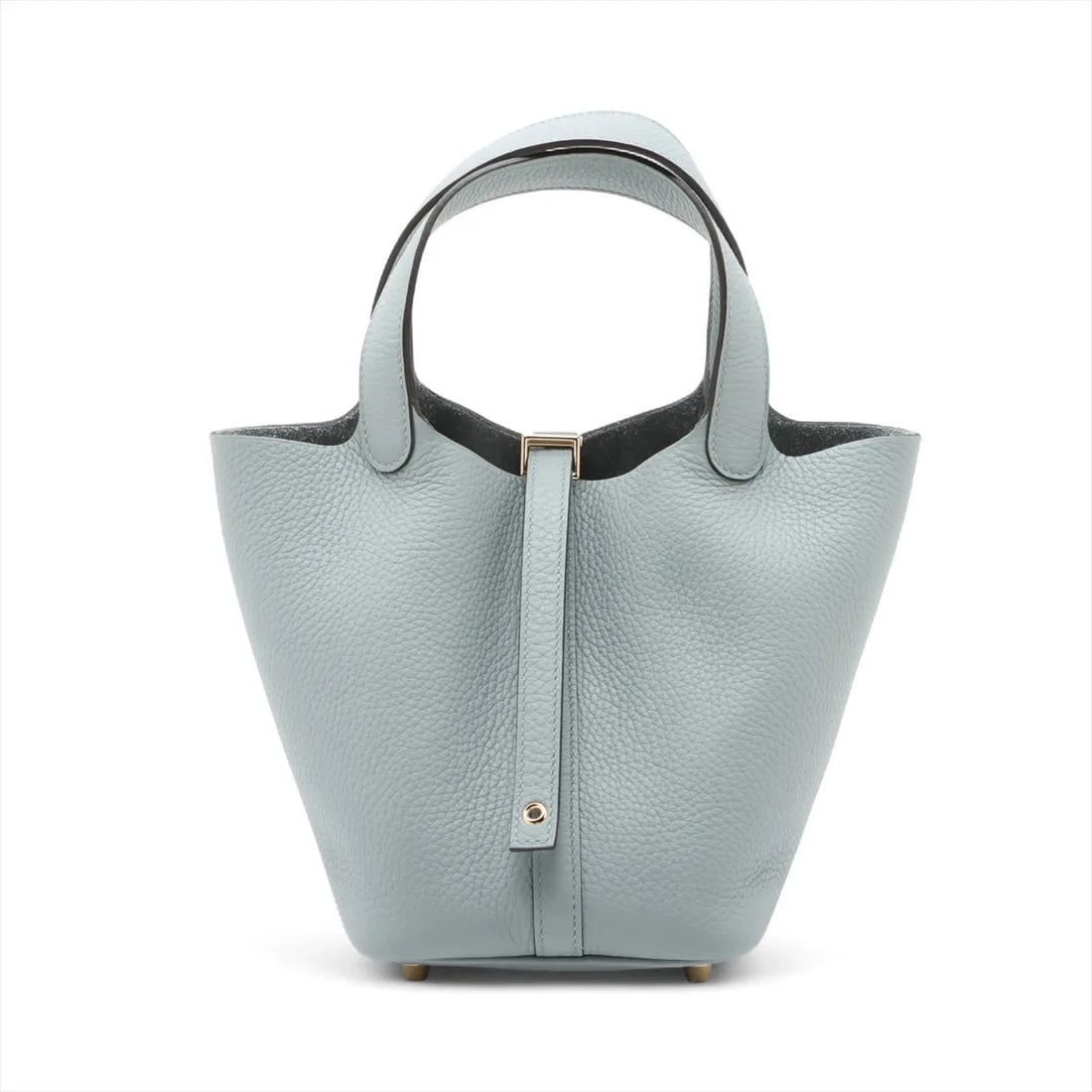 HERMES PICOTIN LOCK 18 PM TAURILLON CLEMENCE: Hermes Picotin Lock 18 PM Taurillon Clemence Brand: Hermès Type: Hand bag Material: Taurillon Clemence Color: glypantane Size: Height:7.3inchLength:7.3inchDepth:5.3inch Accessories: None A