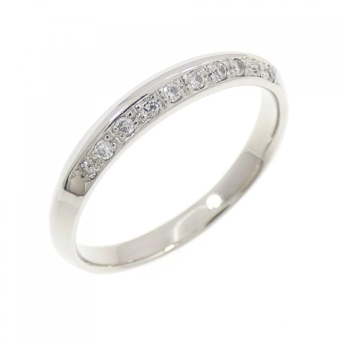 PT950 DIAMOND RING: PT950 Diamond Ring Brand: Unbranded Type: Diamond Ring Material: PT950, Main Stone/Creation Diamond Secondary Stone Sapphire(Inner) Color: Silver Size: US8 1/4 Accessories: None Accessories Notice: