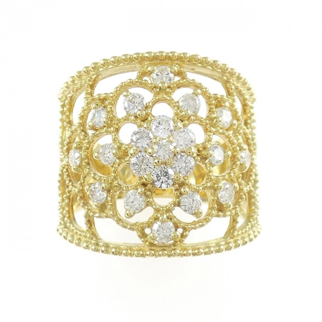 K18YG DIAMOND RING - 2