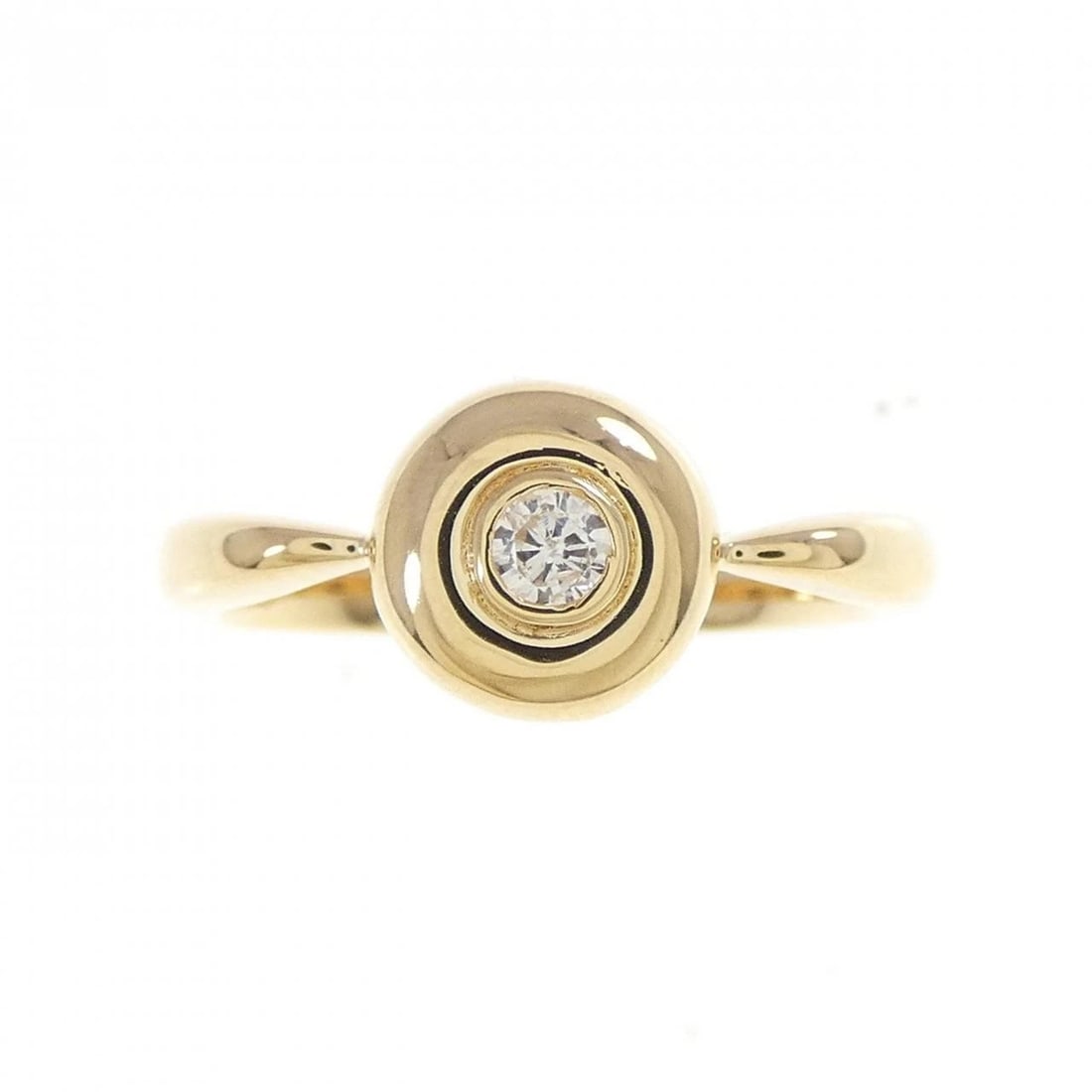 K18YG DIAMOND RING: K18YG Diamond Ring Brand: Unbranded Type: Diamond Ring Material: K18YG, Main Stone/Creation Natural Color: Yellow Gold Size: US5 1/4 Accessories: None Accessories Notice: When purchasing pre-owned