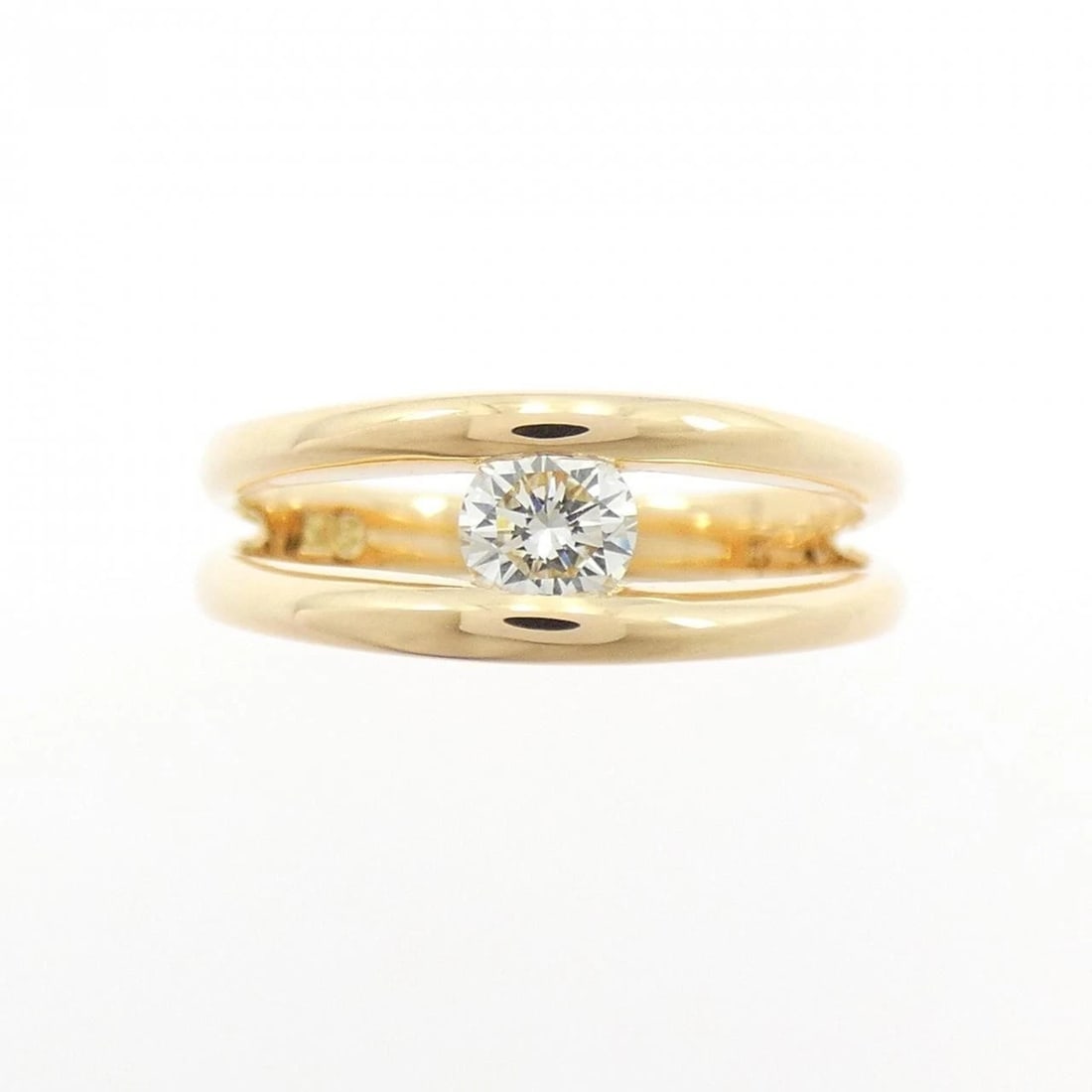 K18PG DIAMOND RING: K18PG Diamond Ring Brand: Unbranded Type: Diamond Ring Material: K18PG, Main Stone/Creation Natural Color: Pink Gold Size: US5 3/4 Accessories: None Accessories Notice: When purchasing pre-owned