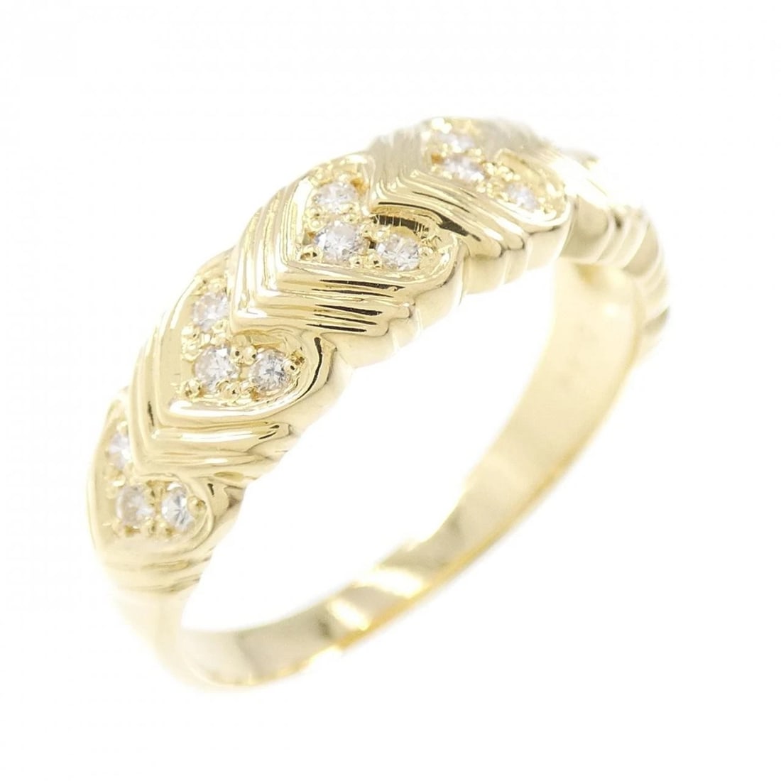 K18YG DIAMOND RING: K18YG Diamond Ring Brand: Unbranded Type: Diamond Ring Material: K18YG, Main Stone/Creation Natural Color: Yellow Gold Size: US6 1/2 Accessories: None Accessories Notice: When purchasing pre-owned