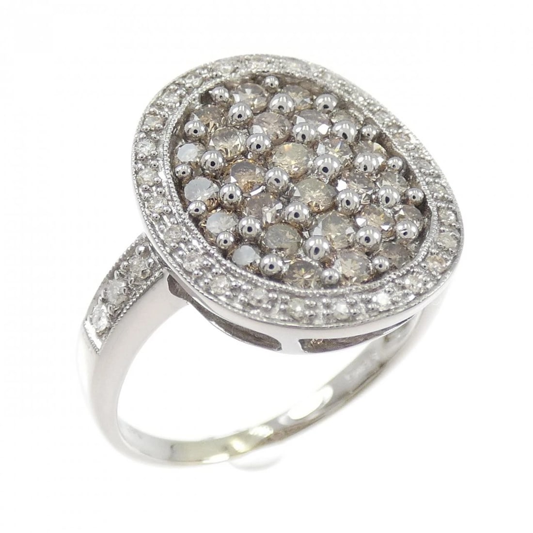 K18WG DIAMOND RING: K18WG Diamond Ring Brand: Unbranded Type: Diamond Ring Material: K18WG, Main Stone/Creation Natural Color: WHite Gold Size: US6 3/4 Accessories: None Accessories Notice: When purchasing pre-owned