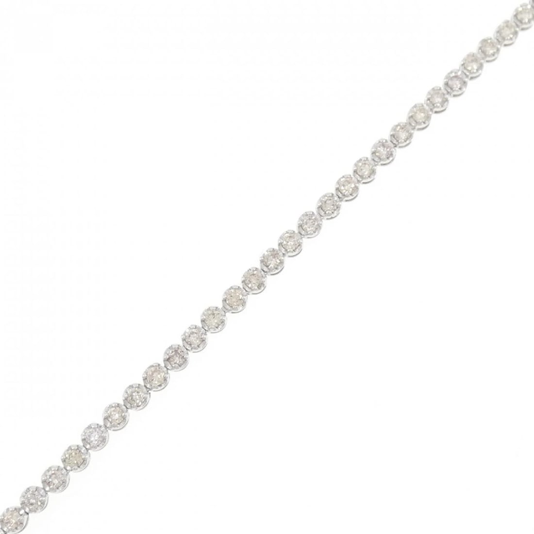 K18WG DIAMOND BRACELET: K18WG Diamond Bracelet Brand: Unbranded Type: Diamond Bracelet Material: K18WG, Main Stone/Creation Natural Color: white Gold Size: Actual Size Max width approx: 2.1mm 17cm Accessories: None