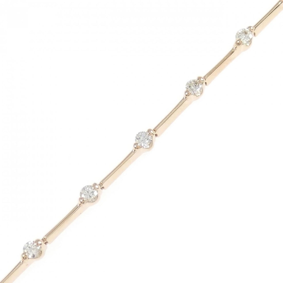 K18PG DIAMOND BRACELET: K18PG Diamond Bracelet Brand: Unbranded Type: Diamond Bracelet Material: K18PG, Main Stone/Creation Natural Color: Pink Gold Size: 17.5cmActual Size Max width approx: 2.1mm Accessories: None