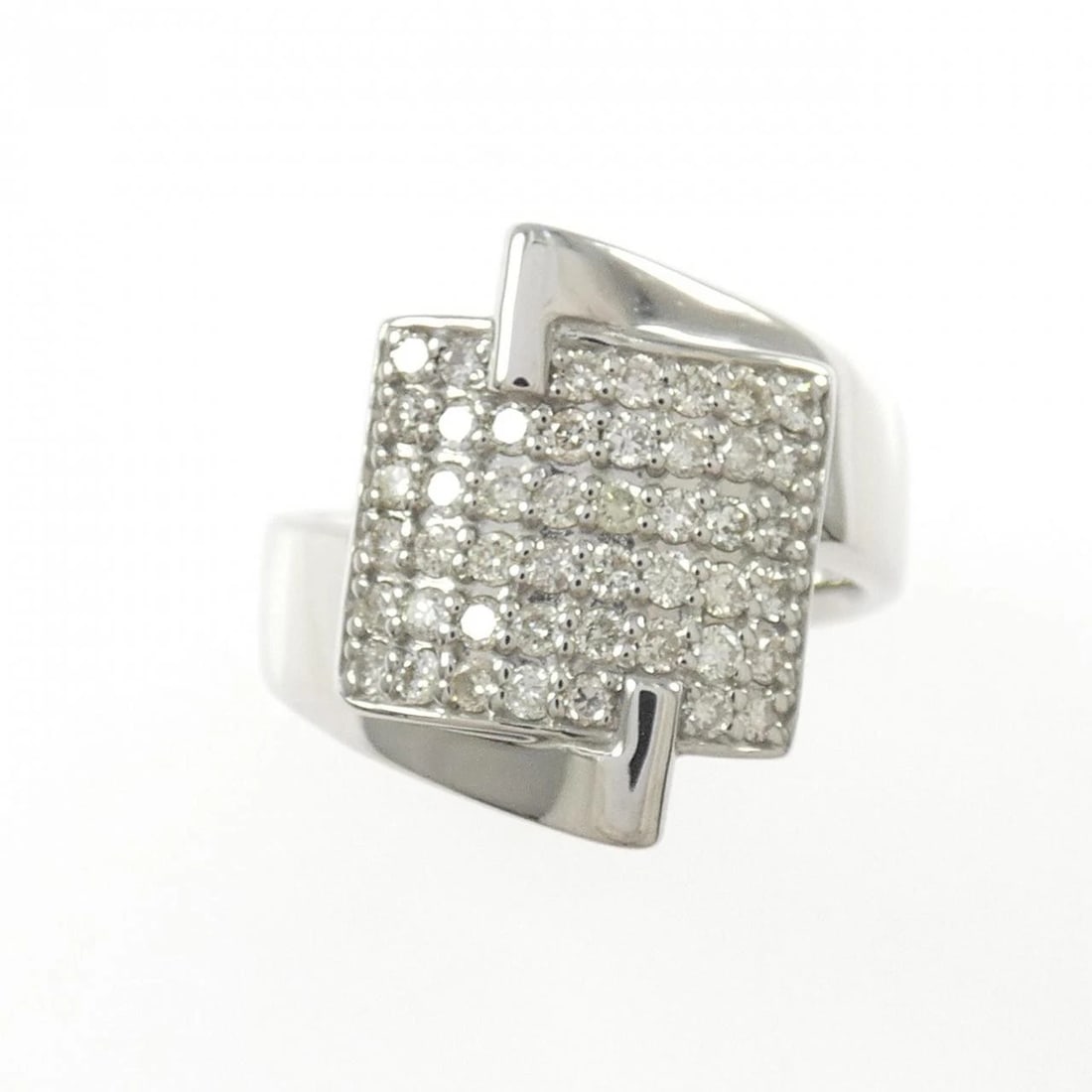 K18WG DIAMOND RING - 2