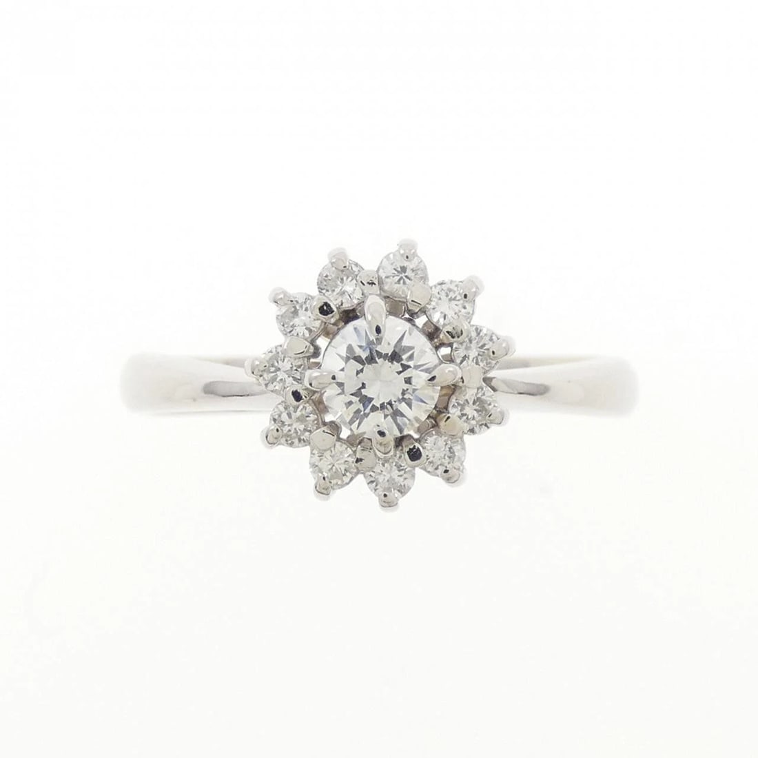 PT900 FLOWER DIAMOND RING - 2