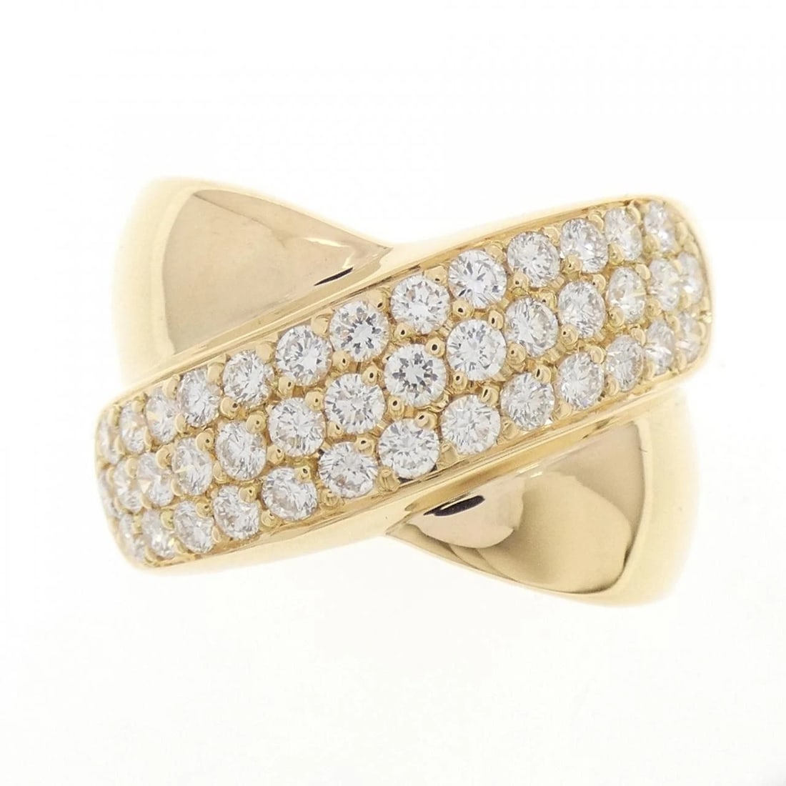 K18YG PAVE DIAMOND RING - 2