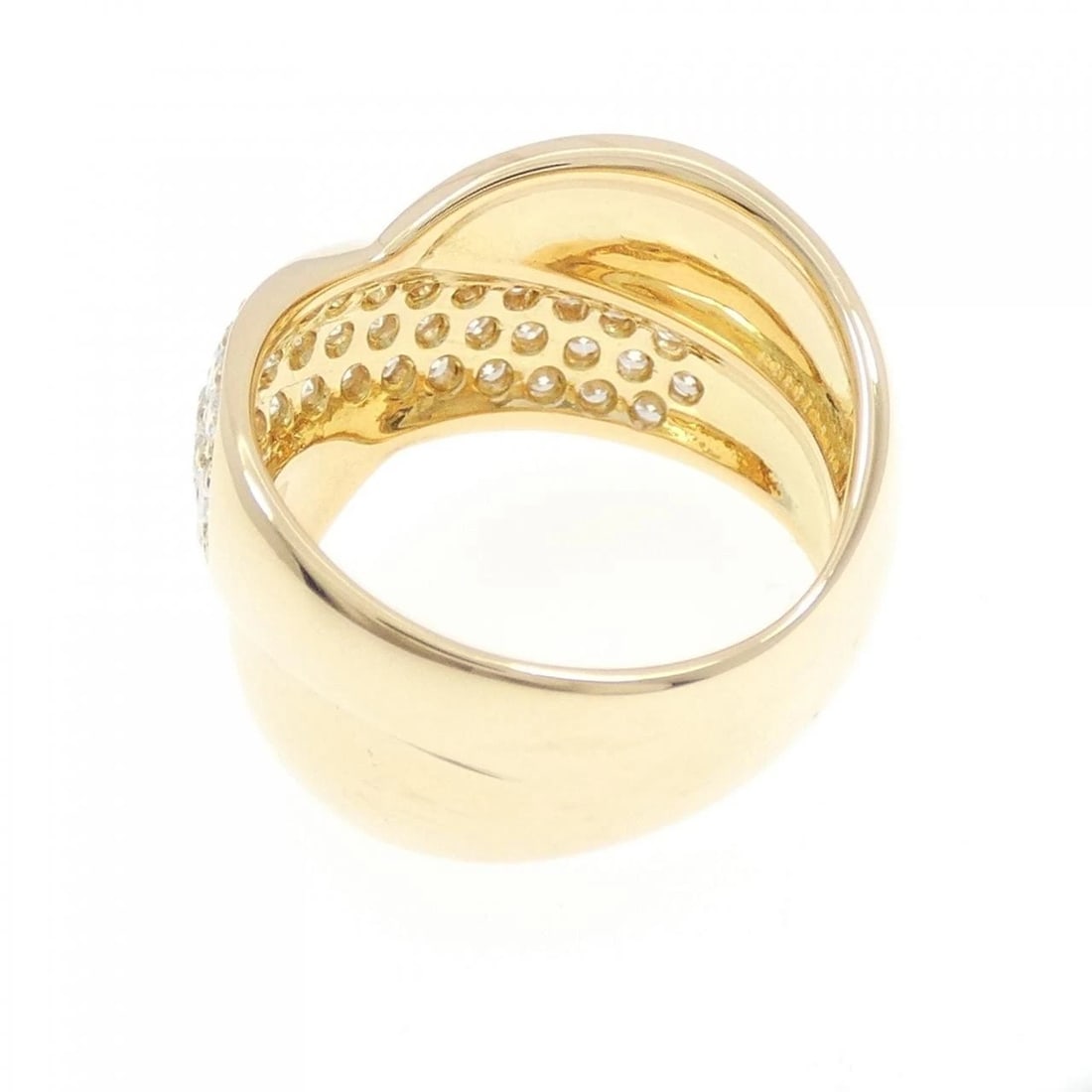 K18YG PAVE DIAMOND RING - 3