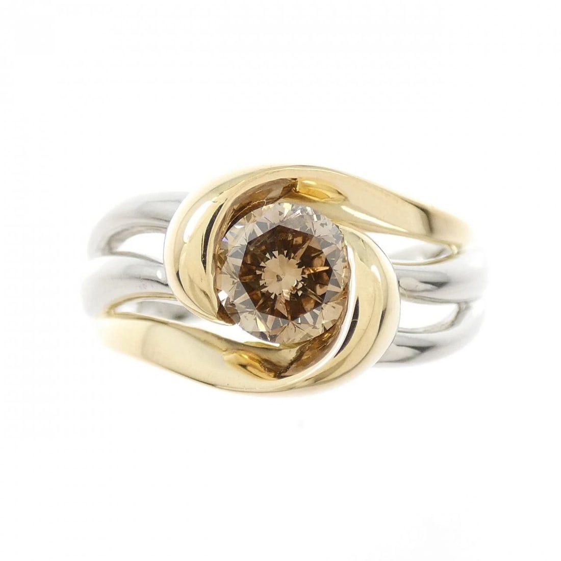 PT900/K18YG DIAMOND RING - 2