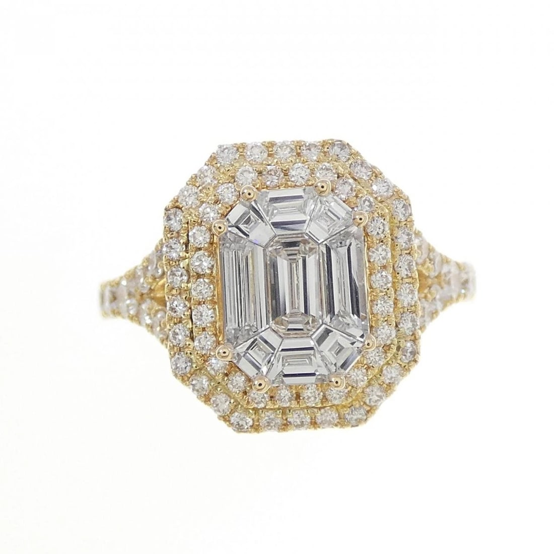 K18YG DIAMOND RING - 2