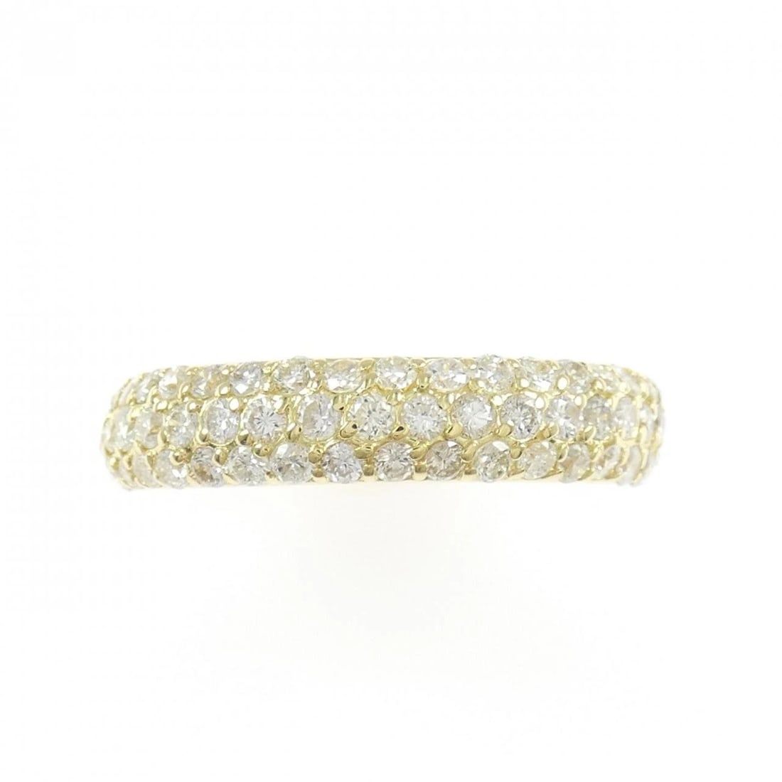 K18YG PAVE DIAMOND RING - 2