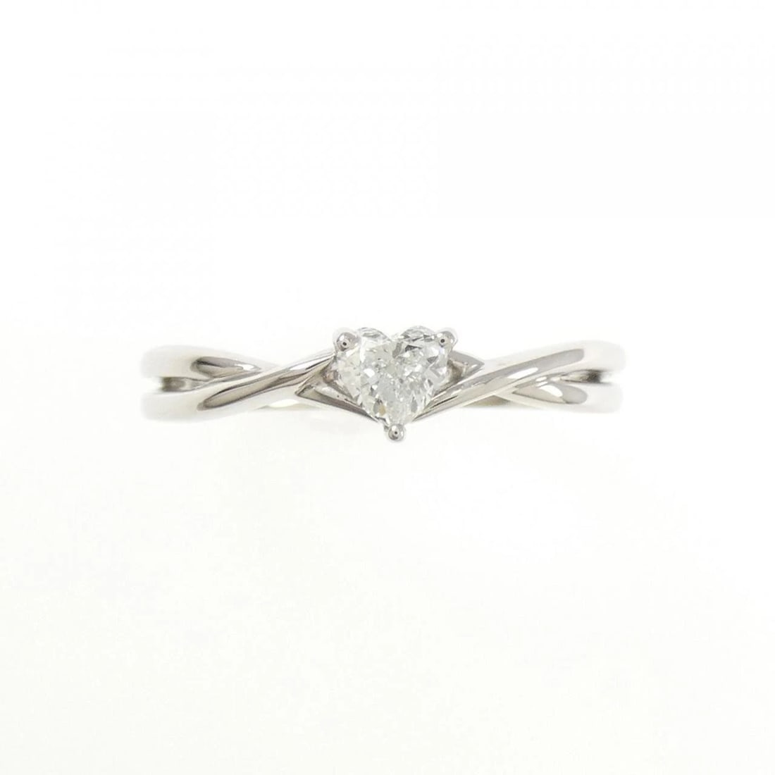 PT950 HEART DIAMOND RING - 2