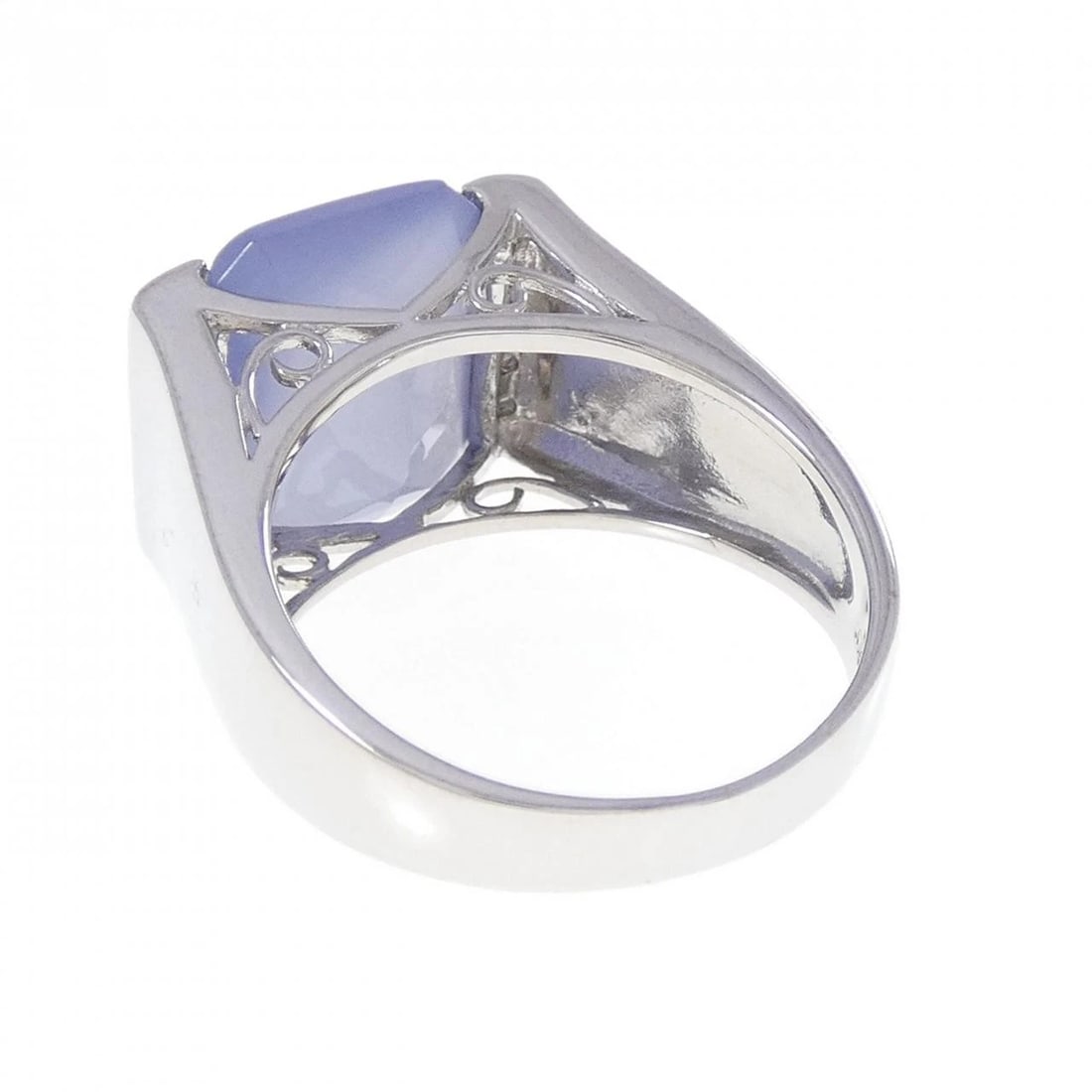 K18WG CHALCEDONY RING - 2