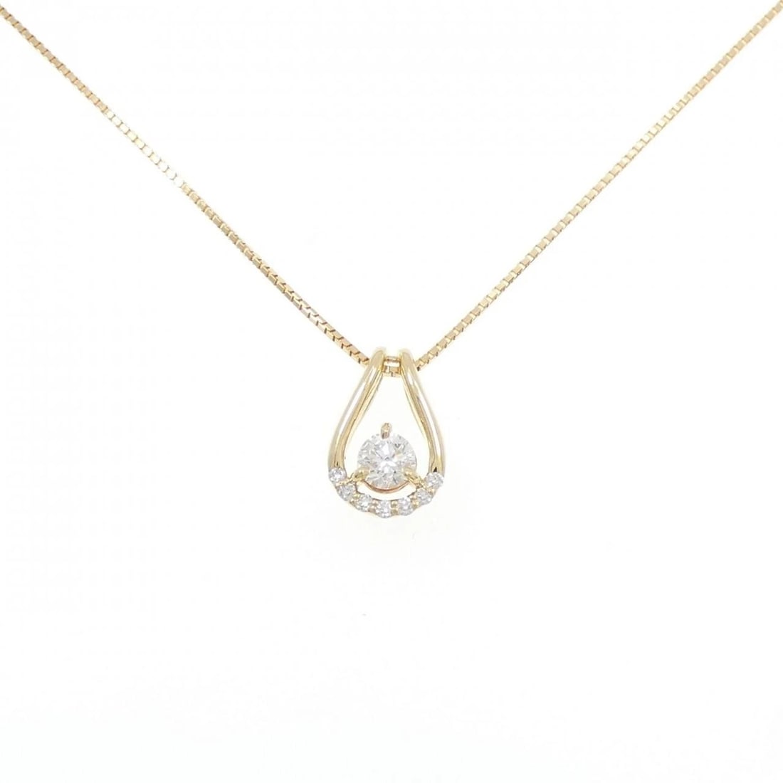 K18YG DIAMOND NECKLACE: K18YG Diamond Necklace Brand: Unbranded Type: Diamond Necklace Material: K18YG, Main Stone/Creation Natural Color: Yellow Gold Size: 45cmActual Size Pendant length approx. x width approx.:
