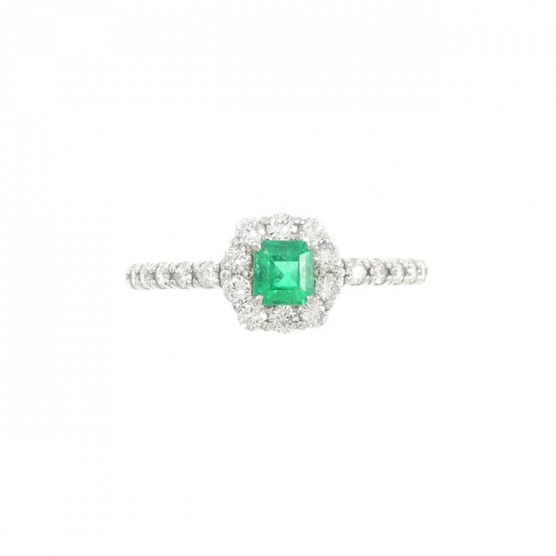 PT950 EMERALD RING - 2