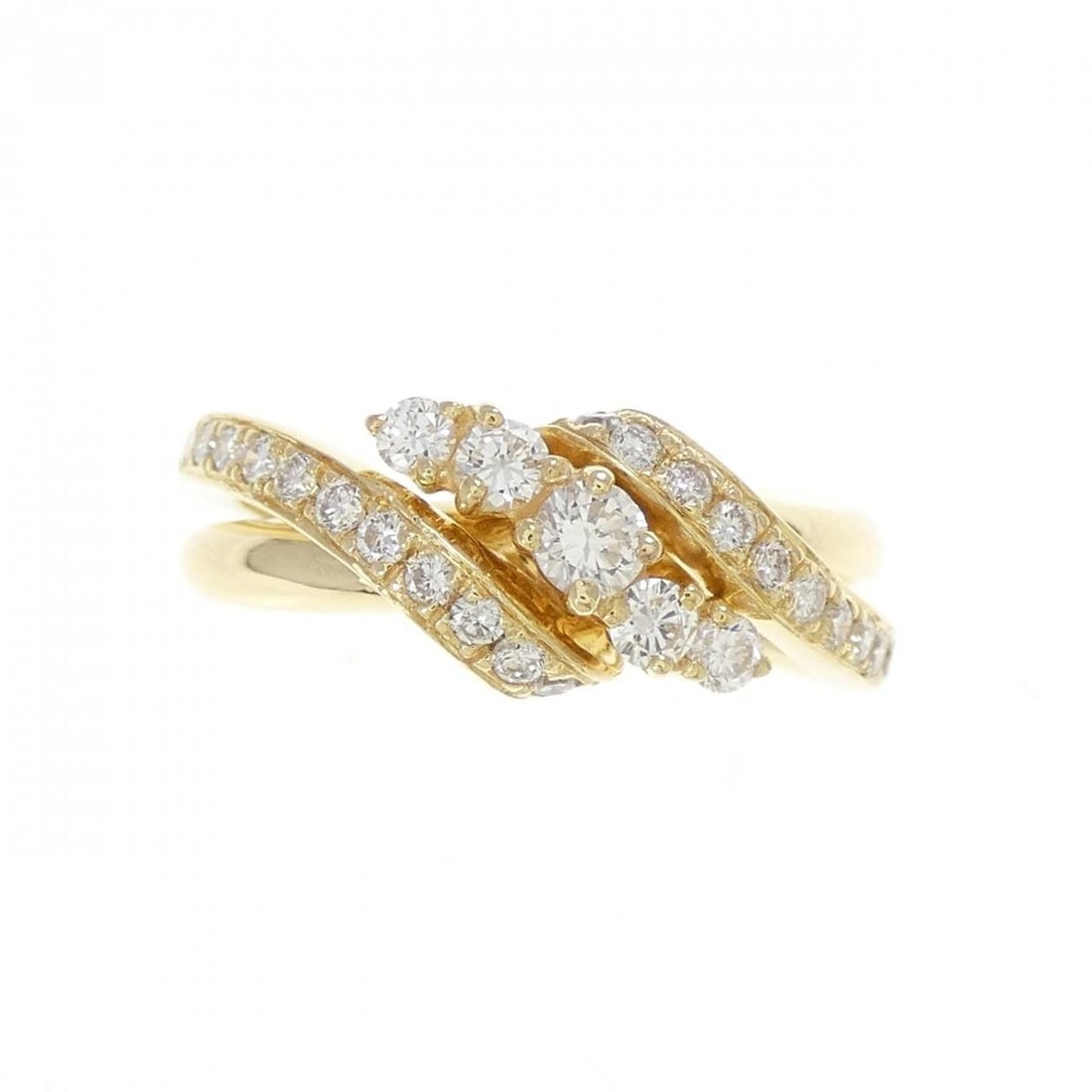 K18YG DIAMOND RING: K18YG Diamond Ring Brand: Unbranded Type: Diamond ring Material: K18YG, Main Stone/Creation Natural Color: Yellow gold Size: US5.25 Accessories: None Accessories Notice: When purchasing pre-owned