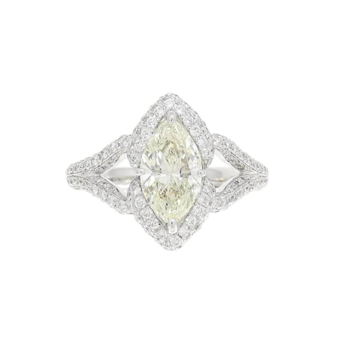K18WG DIAMOND RING - 2