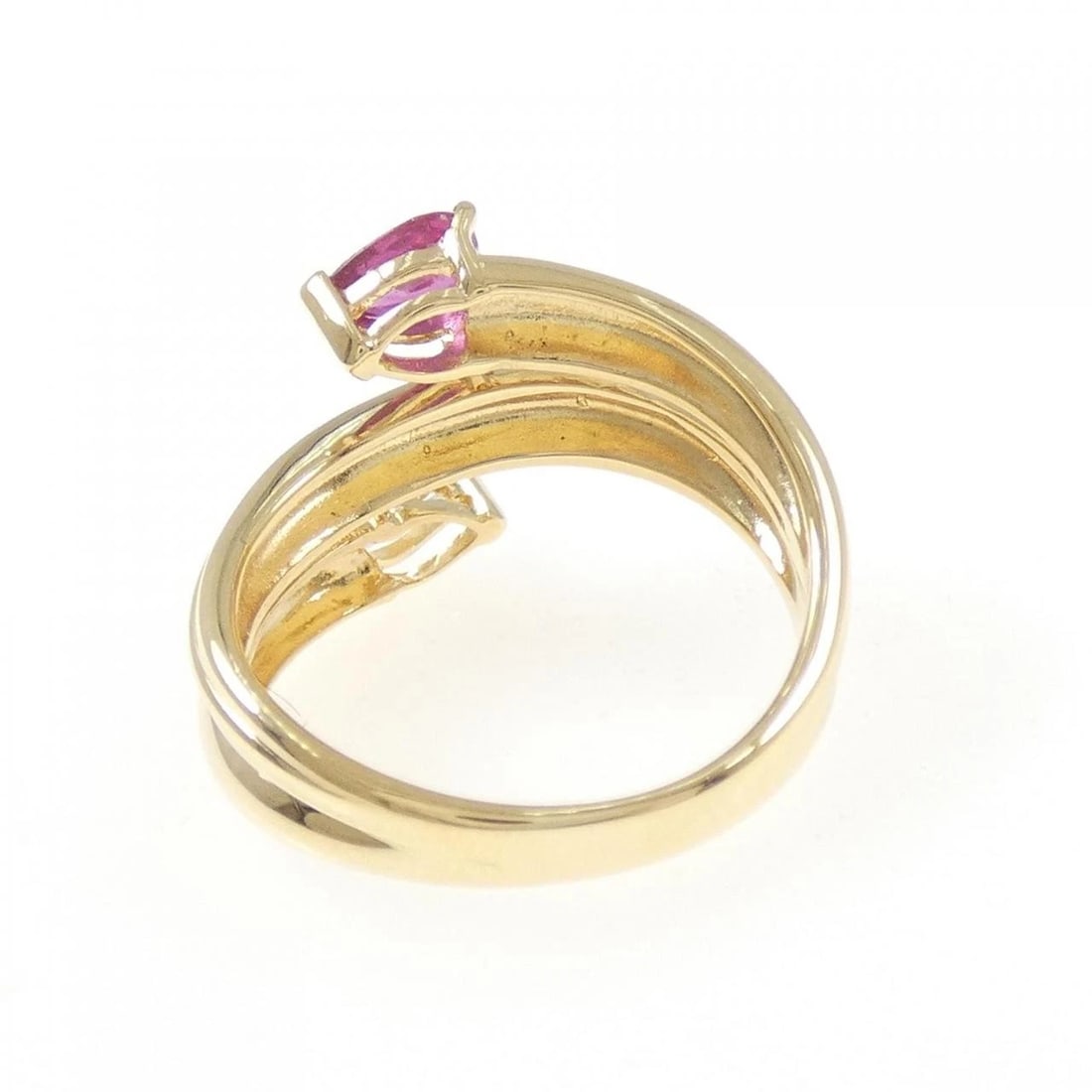 18K YELLOW GOLD RUBY RING - 2