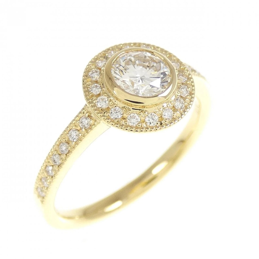 K18YG DIAMOND RING: K18YG Diamond Ring Brand: Unbranded Type: Ring Material: K18YG, Main Stone/Creation Natural Color: Yellow gold Size: US5 3/4 Accessories: None Accessories Notice: When purchasing pre-owned goods,