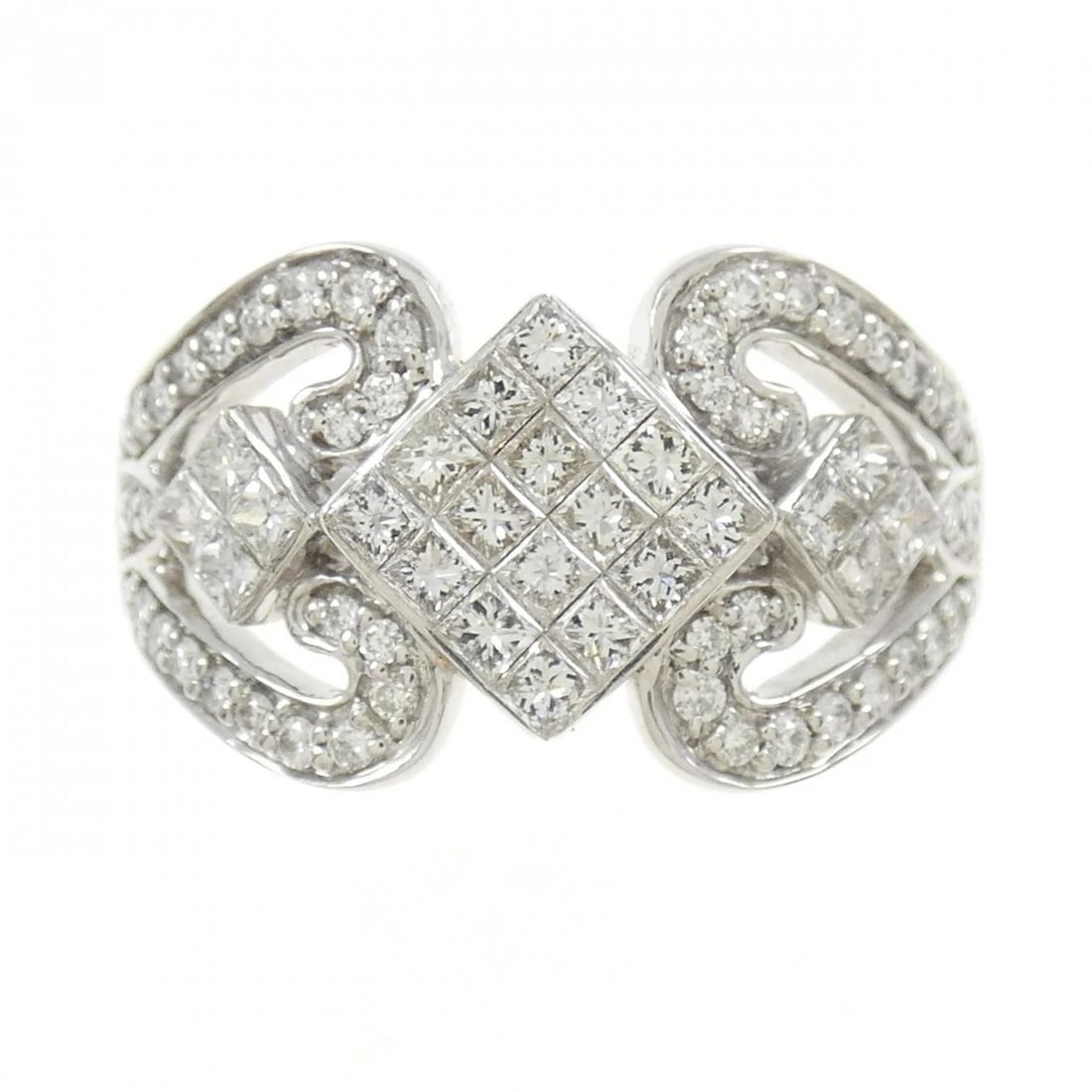 K18WG DIAMOND RING - 2