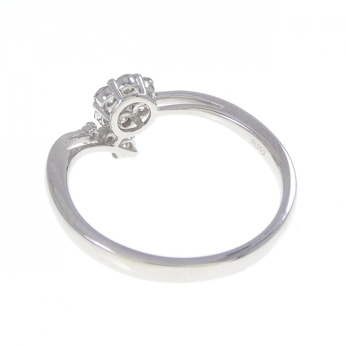 PT950 FLOWER DIAMOND RING - 2