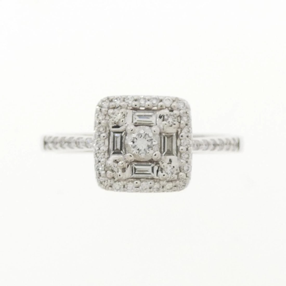 K18WG DIAMOND RING - 2