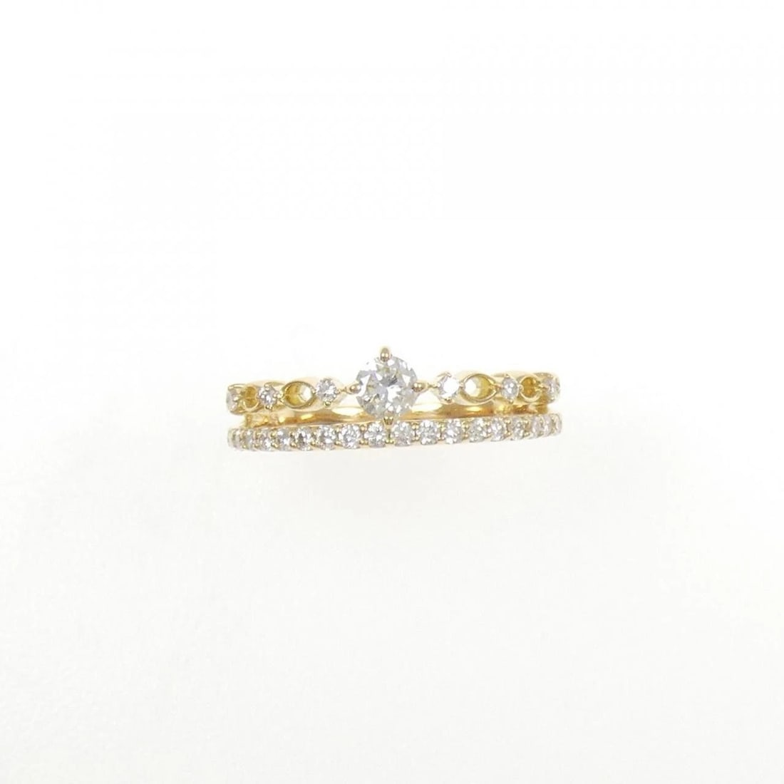 K18YG DIAMOND RING - 2