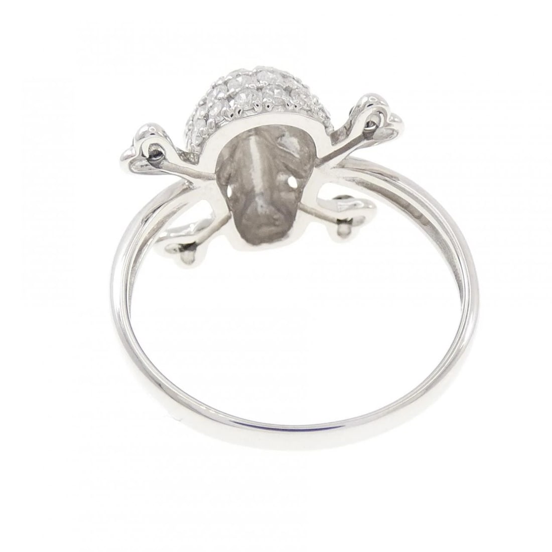 K18WG SKULL DIAMOND RING - 3