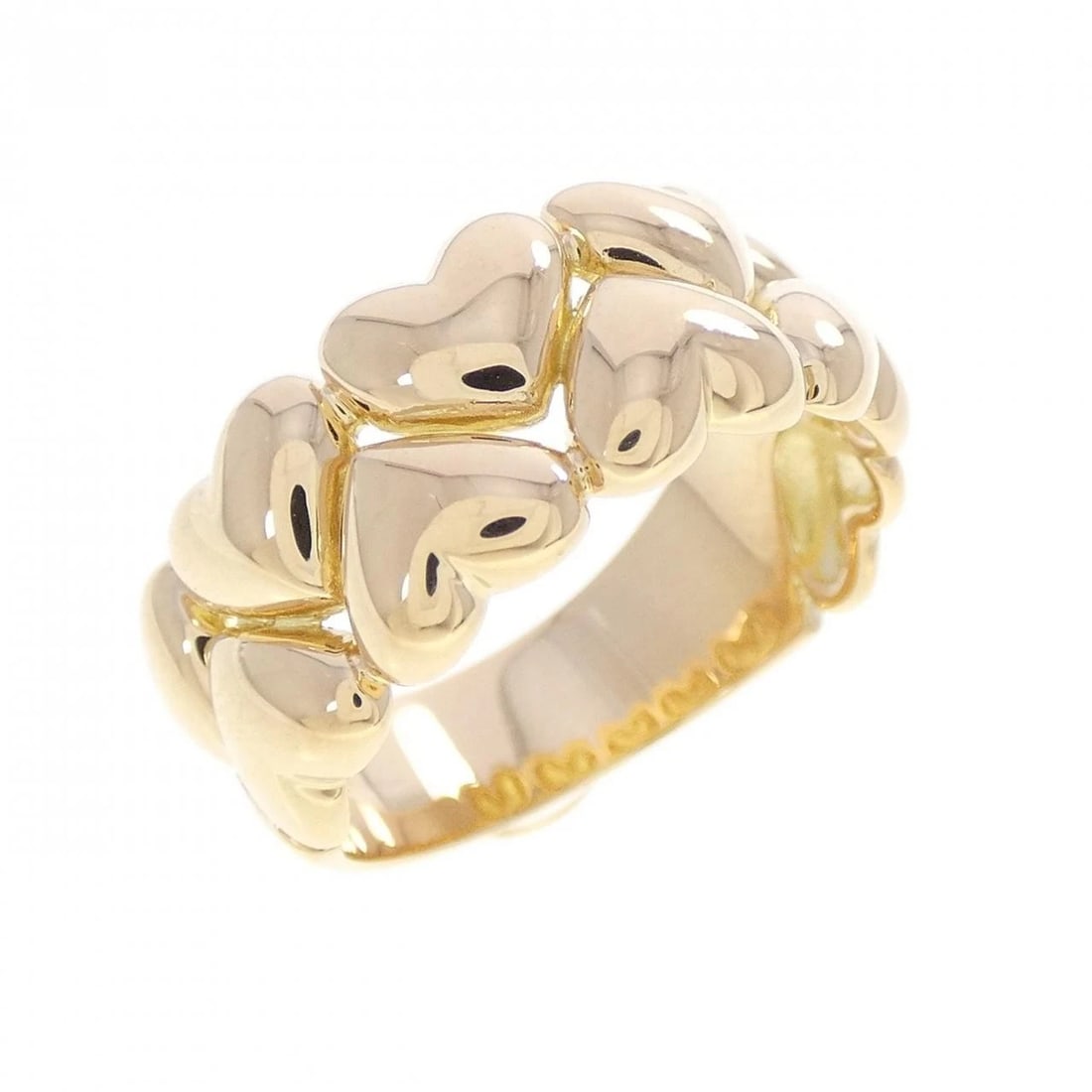 K18YG HEART RING: K18YG Heart Ring Brand: Unbranded Type: Ring Material: K18YG, Color: Yellow gold Size: US5 1/4 Accessories: None Accessories Notice: When purchasing pre-owned goods, please refer to the photos of the