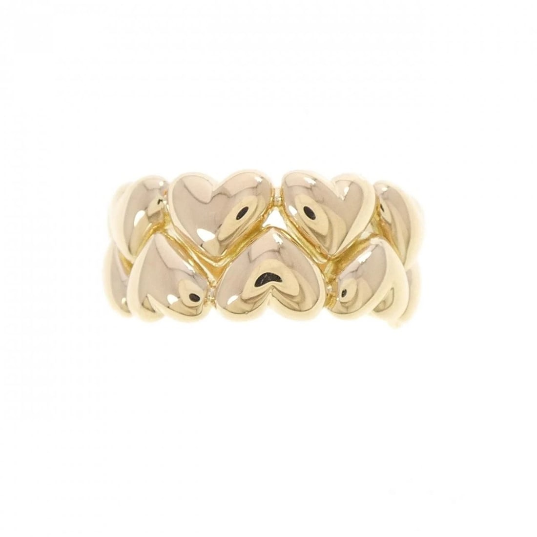 K18YG HEART RING - 2