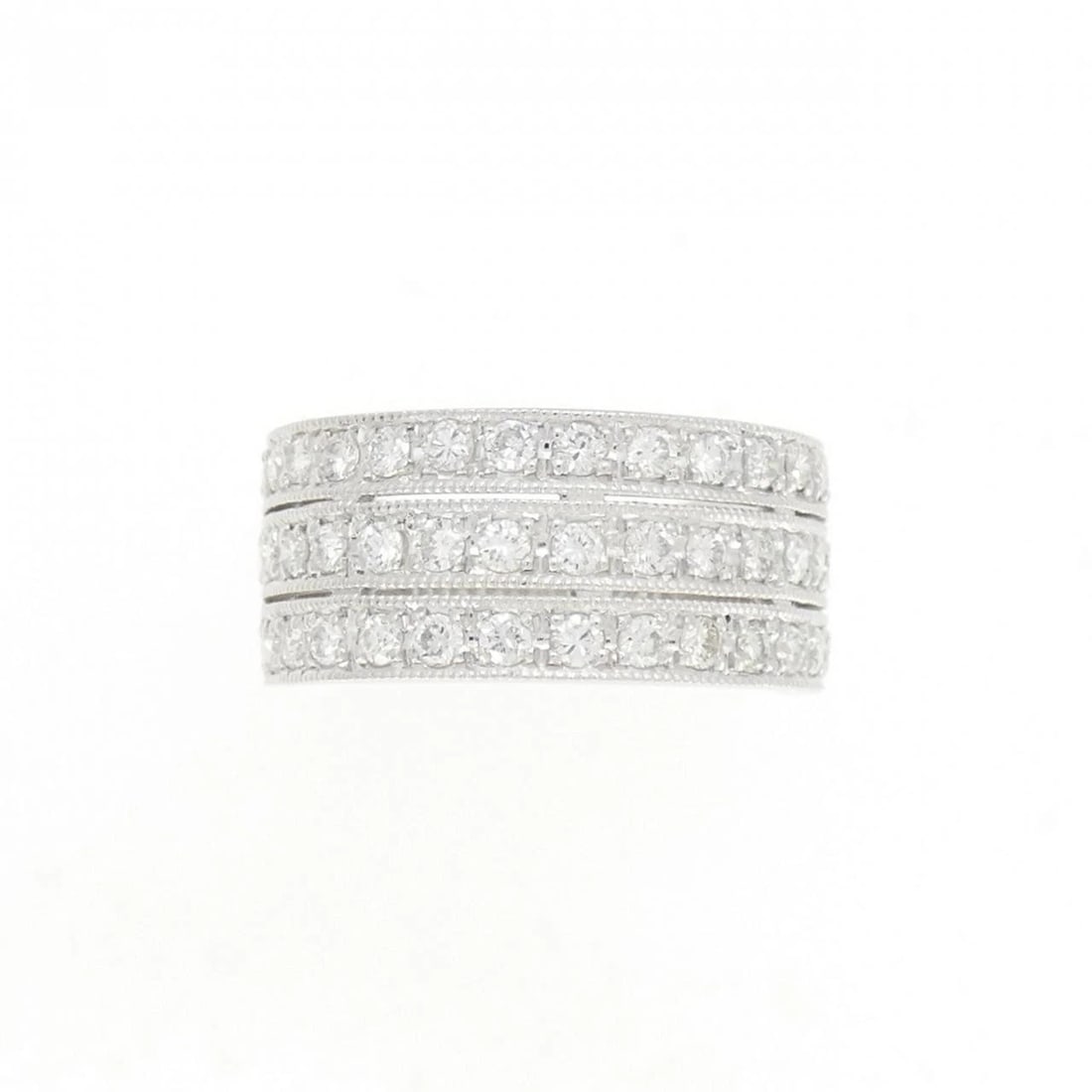 K18WG DIAMOND RING - 2