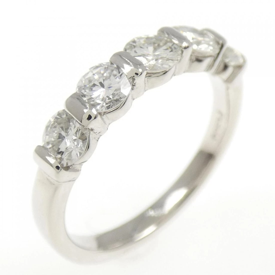 PT900 DIAMOND RING: PT900 Diamond Ring Brand: Unbranded Type: Diamond Ring Material: PT900, Main Stone/Creation Natural Color: silver Size: US6 Accessories: None Accessories Notice: When purchasing pre-owned goods,