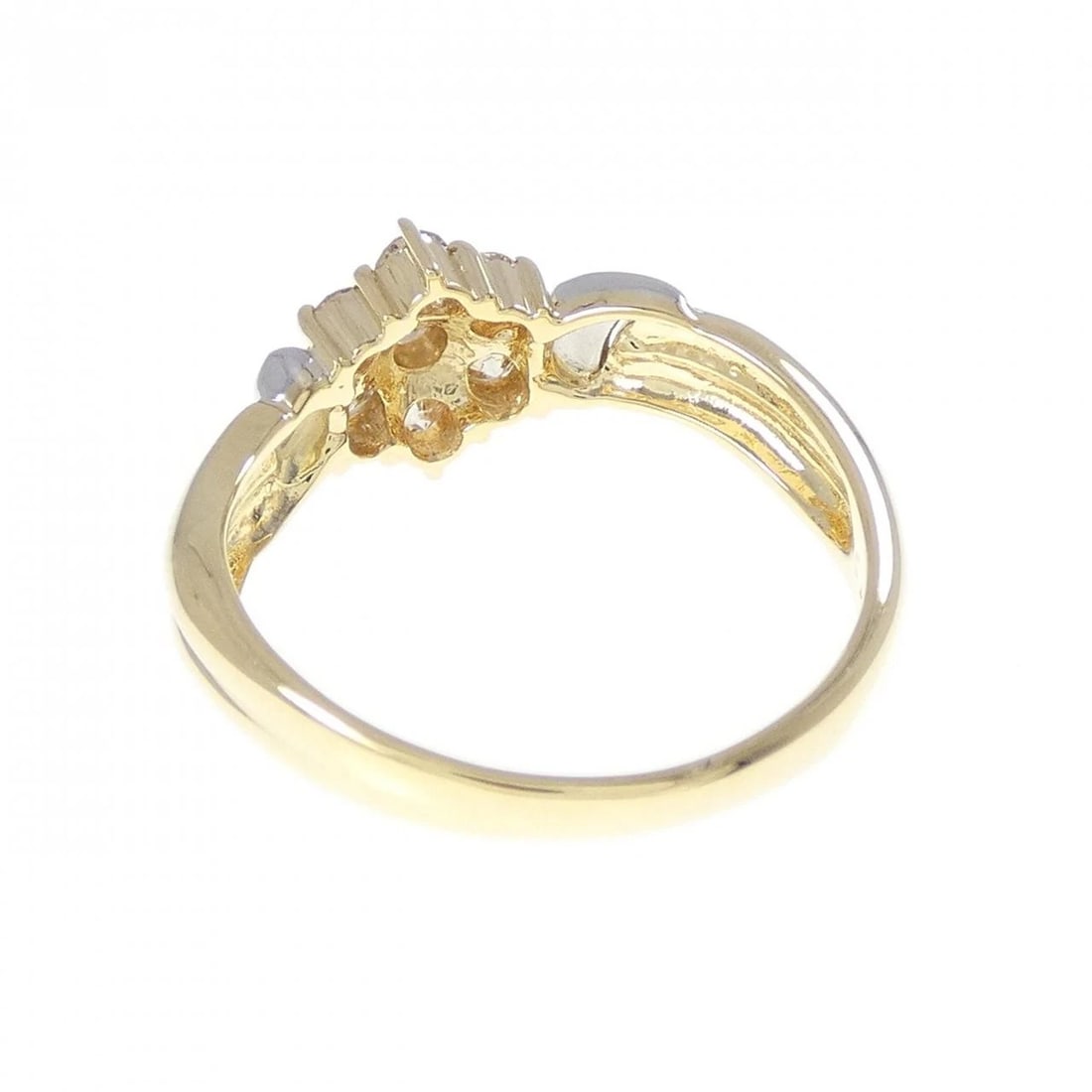 K18YG/PT900 DIAMOND RING - 2