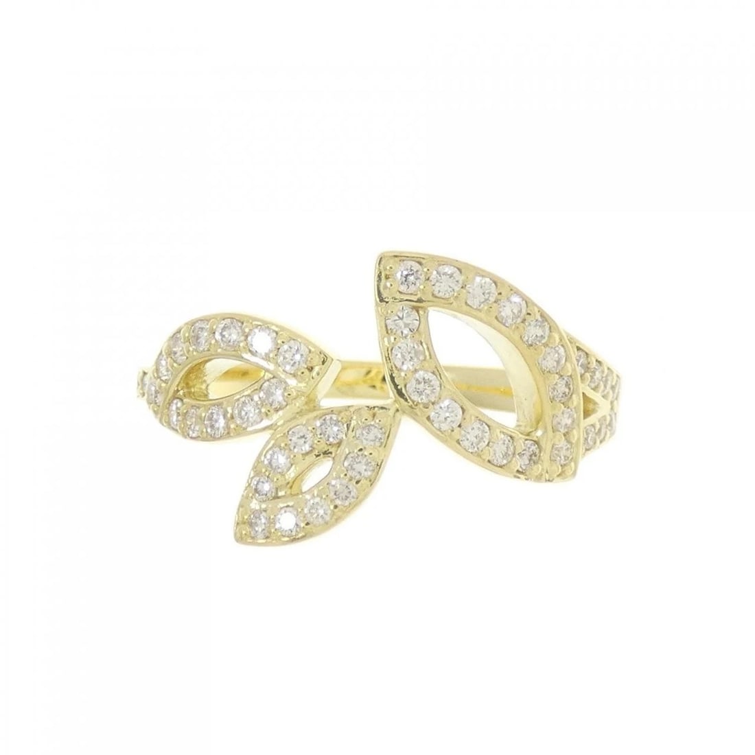 K18YG DIAMOND RING: K18YG Diamond Ring Brand: Unbranded Type: Diamond Ring Material: K18YG, Main Stone/Creation Natural Color: Yellow gold Size: US6 1/2 Accessories: None Accessories Notice: When purchasing pre-owned