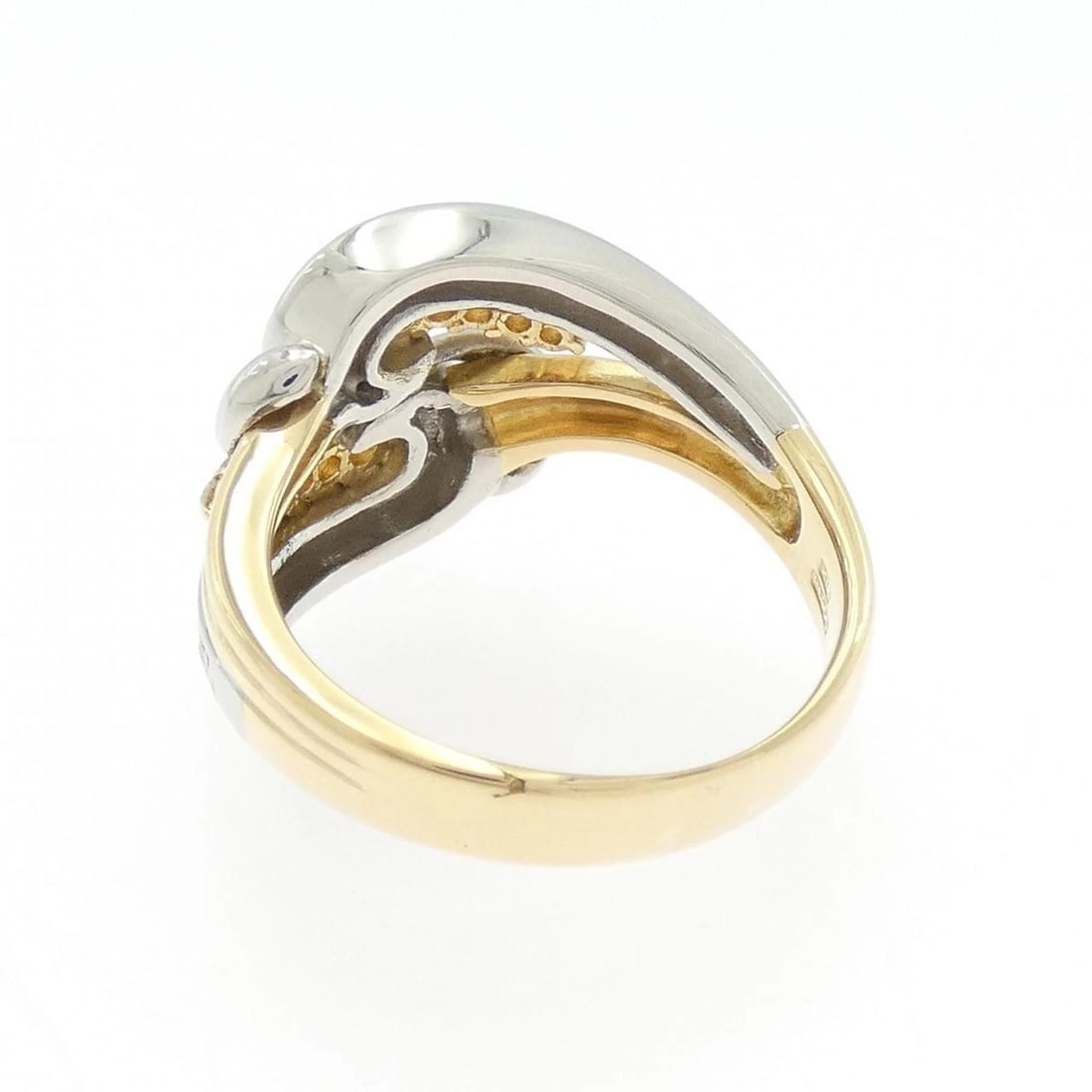 K18YG/PT900 DIAMOND RING - 3