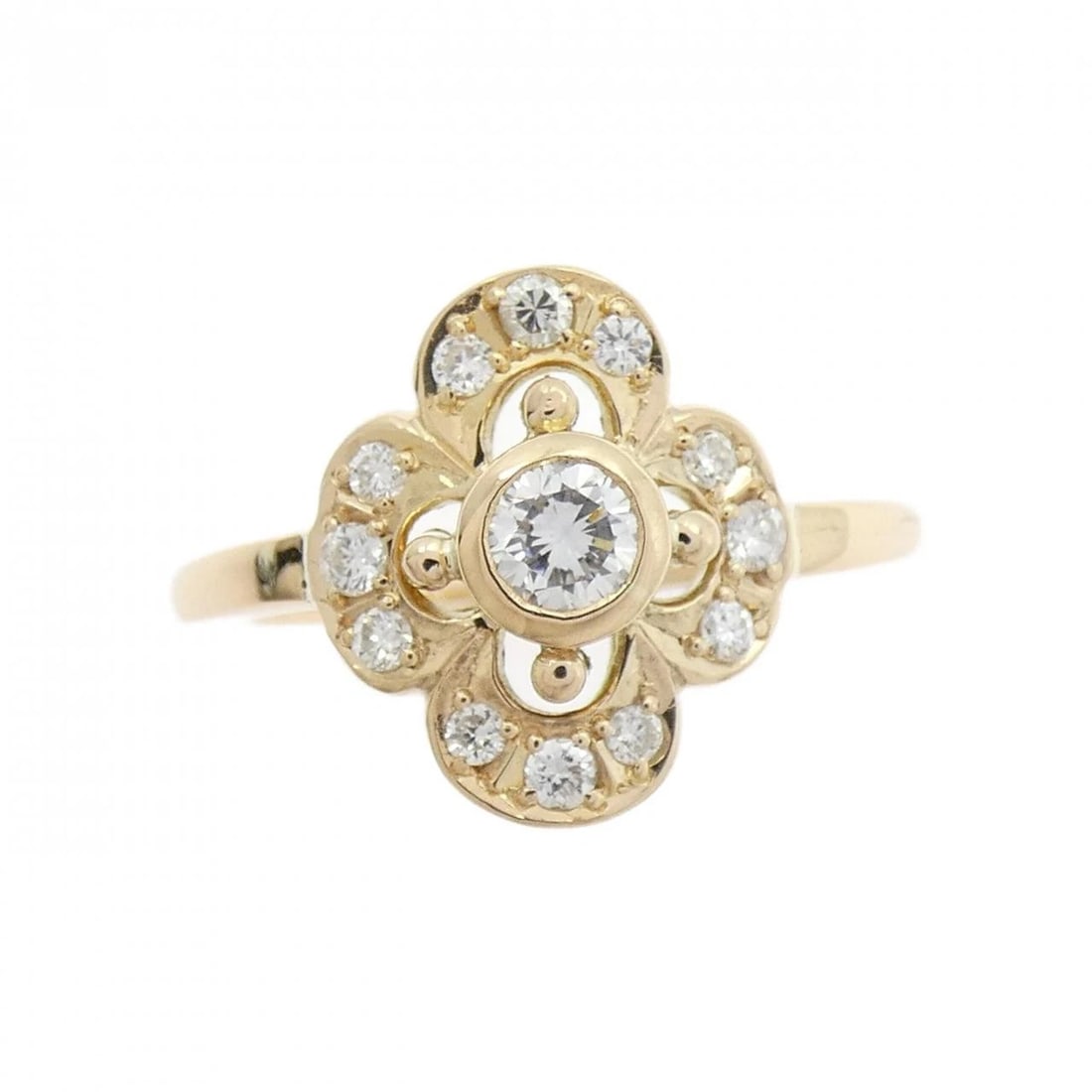 K18YG DIAMOND RING - 2