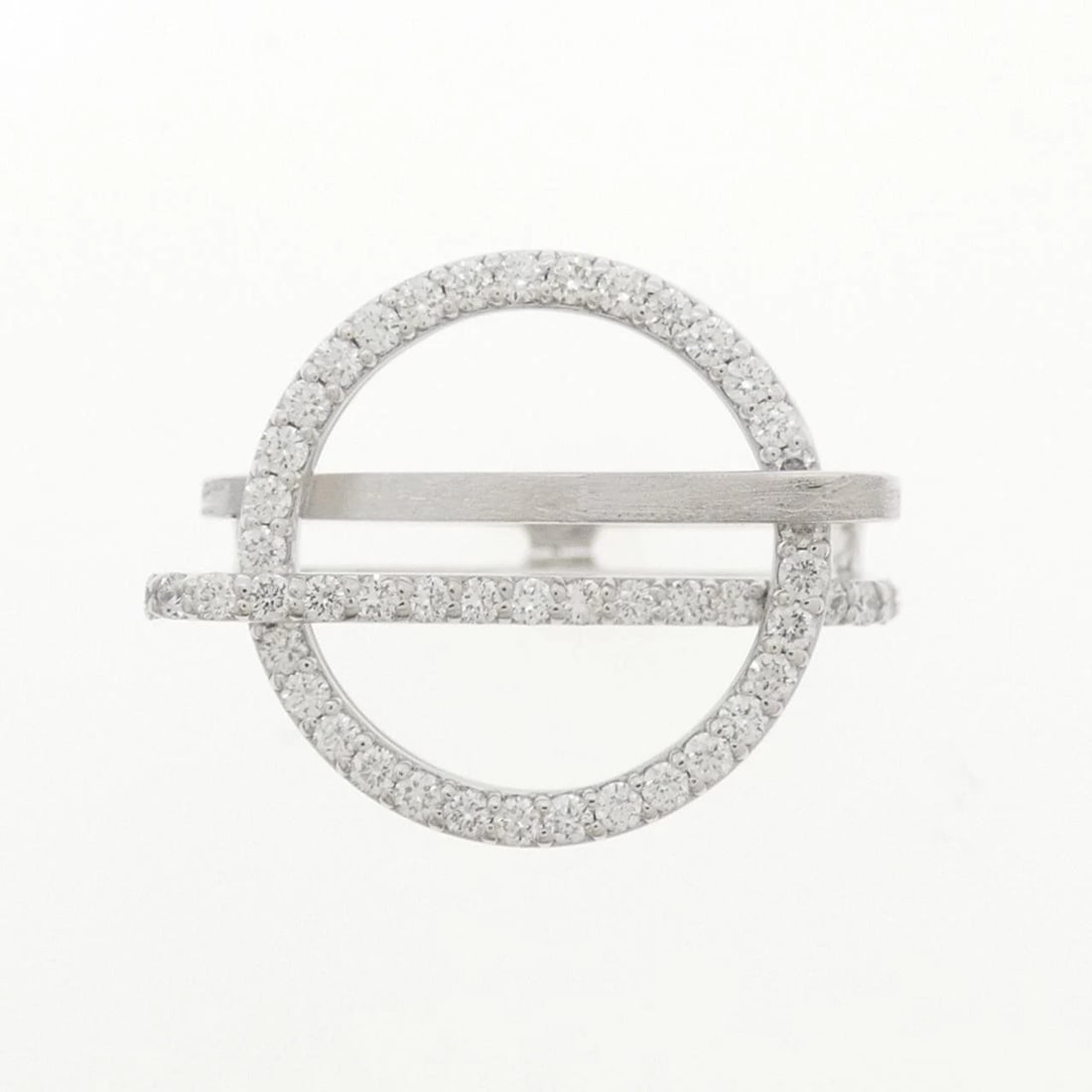 K18WG DIAMOND RING - 2