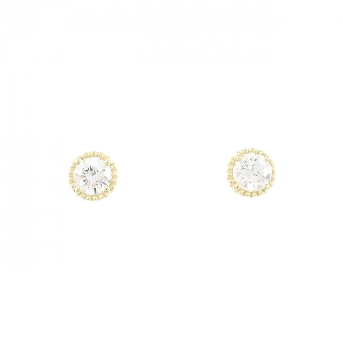K18YG/ST DIAMOND PIERCE: K18YG/ST Diamond Pierce Brand: Unbranded Type: Pierce/Earring Material: K18YG/ST, Main Stone/Creation Natural Color: Yellow gold Size: Actual Size Approx. height x width: 4.8mm x 4.8mm Accessories: