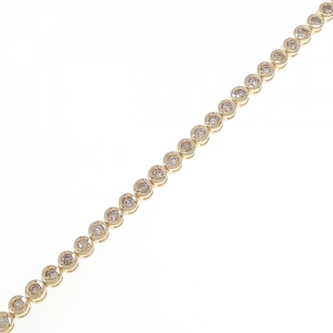 K18YG DIAMOND BRACELET: K18YG Diamond Bracelet Brand: Unbranded Type: Diamond Bracelet Material: K18YG, Main Stone/Creation Natural Color: Yellow gold Size: 18.5cmActual Size Max width approx.: 3.1mm Accessories: None