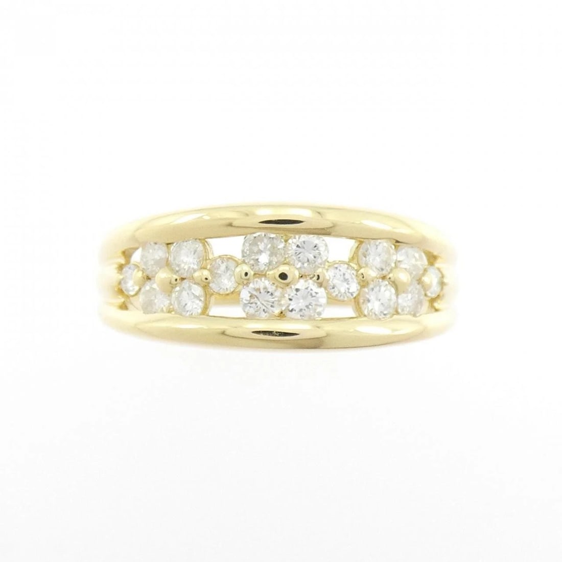 K18YG DIAMOND RING: K18YG Diamond Ring Brand: Unbranded Type: Diamond Ring Material: K18YG, Main Stone/Creation Natural Color: Yellow gold Size: US5 3/4 Accessories: None Accessories Notice: When purchasing p