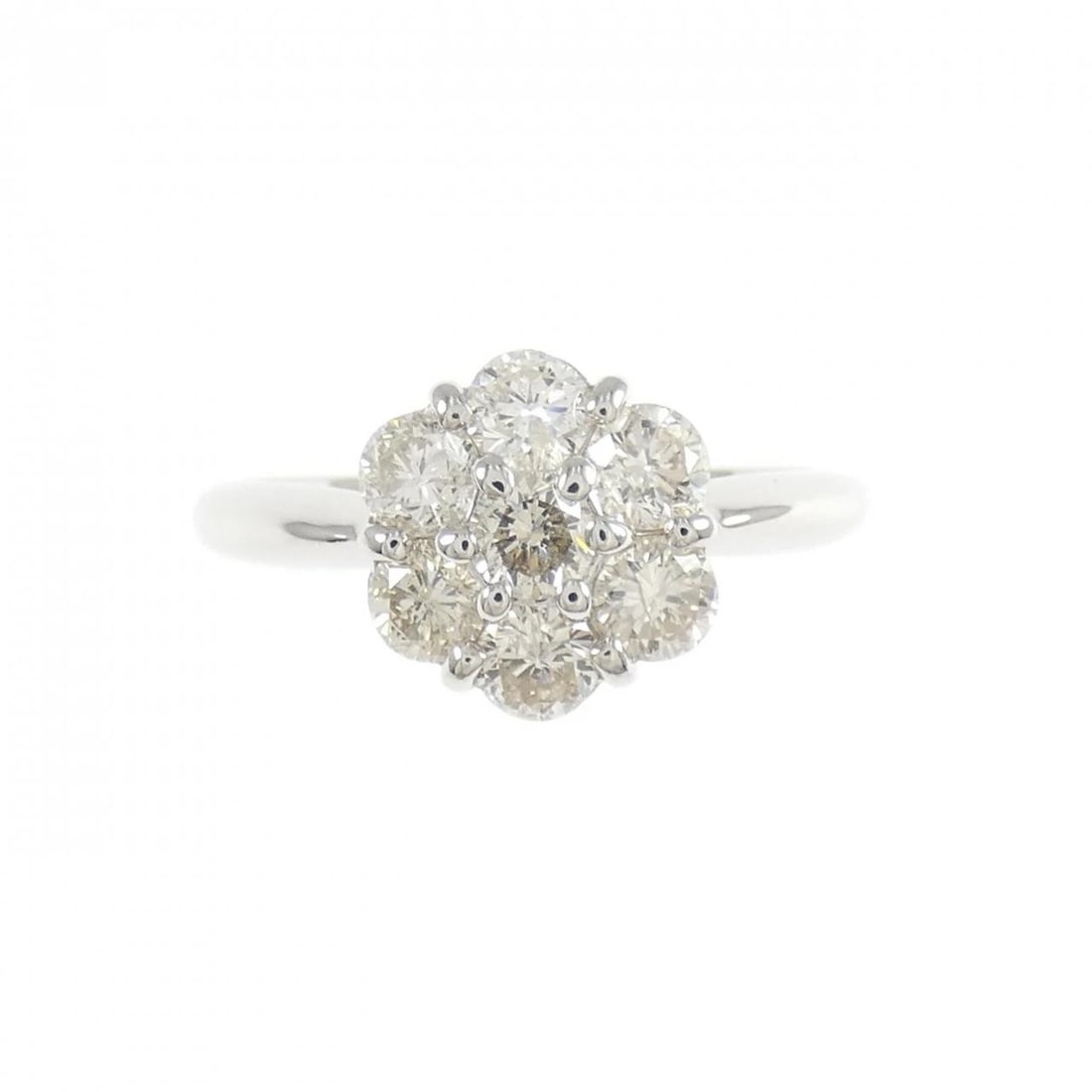 PT900 FLOWER DIAMOND RING - 2