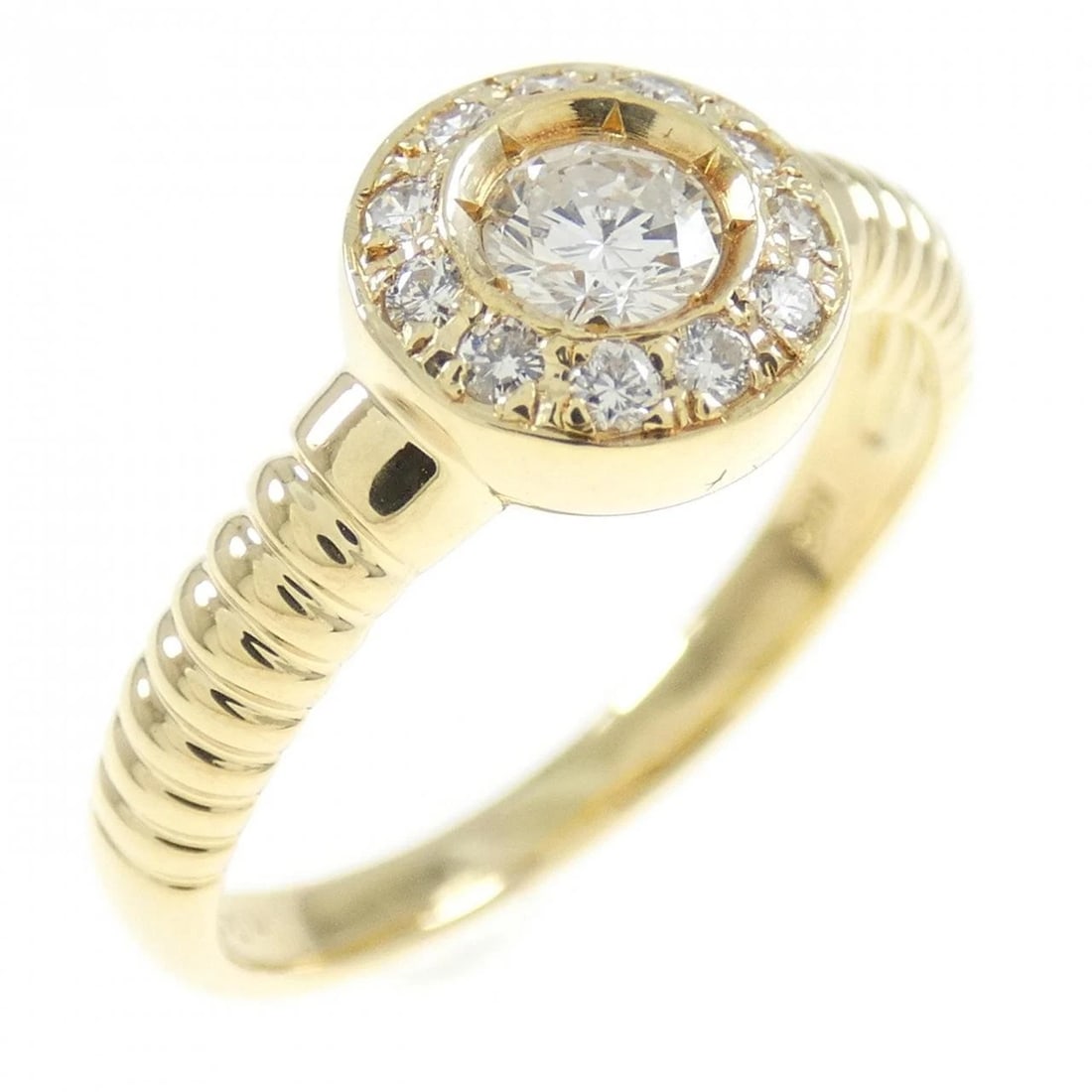 K18YG DIAMOND RING: K18YG Diamond Ring Brand: Unbranded Type: Diamond Ring Material: K18YG, Main Stone/Creation Natural Color: Yellow gold Size: US6 1/2 Accessories: None Accessories Notice: When purchasing p