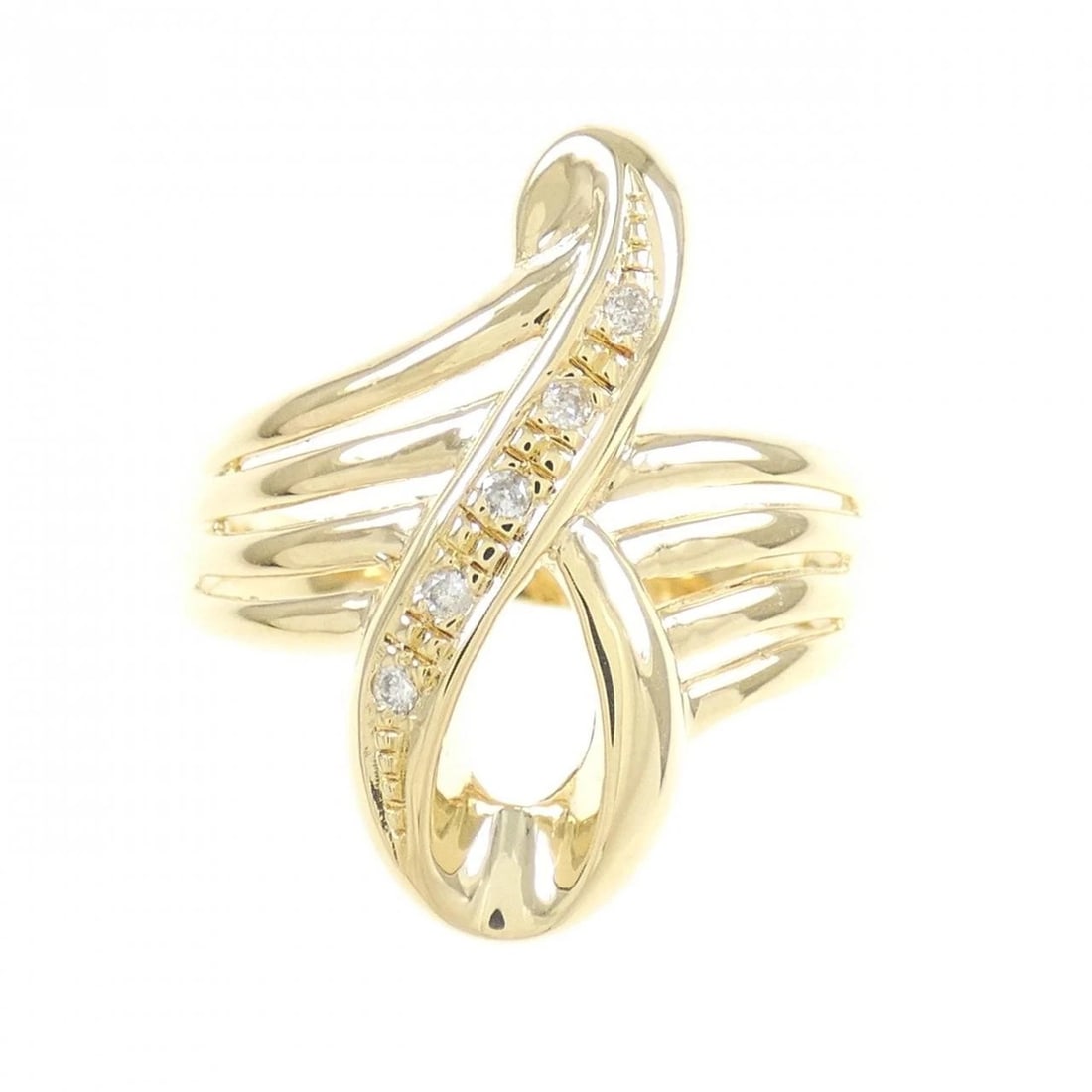 K18YG DIAMOND RING - 2