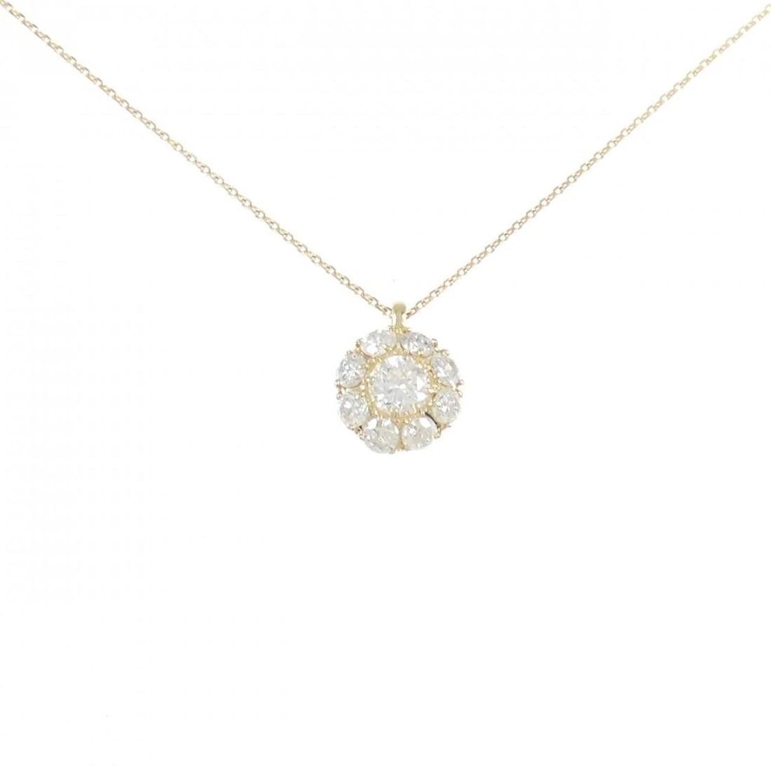 K18YG DIAMOND NECKLACE: K18YG Diamond Necklace Brand: Unbranded Type: Diamond Necklace Material: K18YG, Main Stone/Creation Natural Color: Yellow gold Size: 45cmActual Size Pendant length approx. x width approx.: