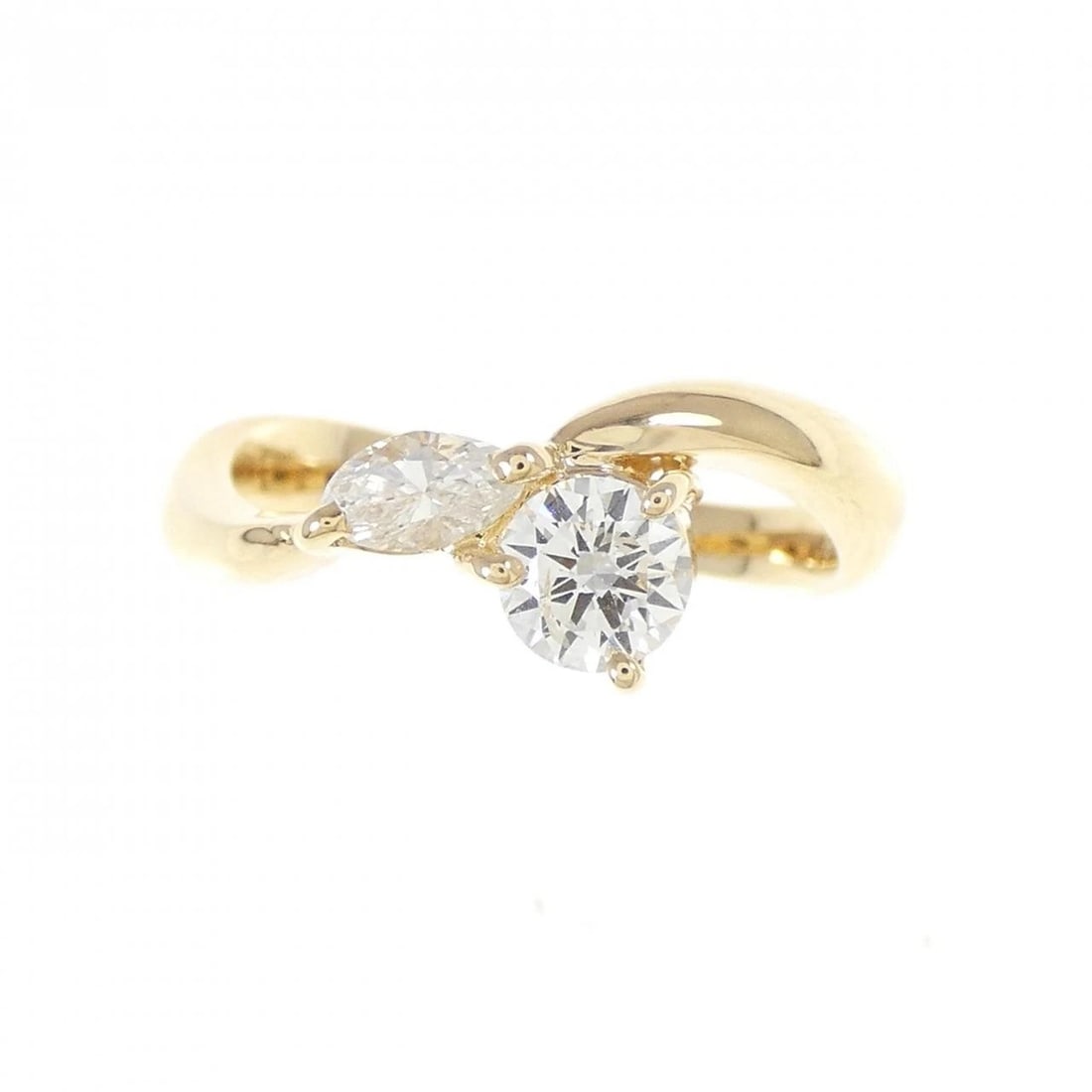 K18YG DIAMOND RING - 2
